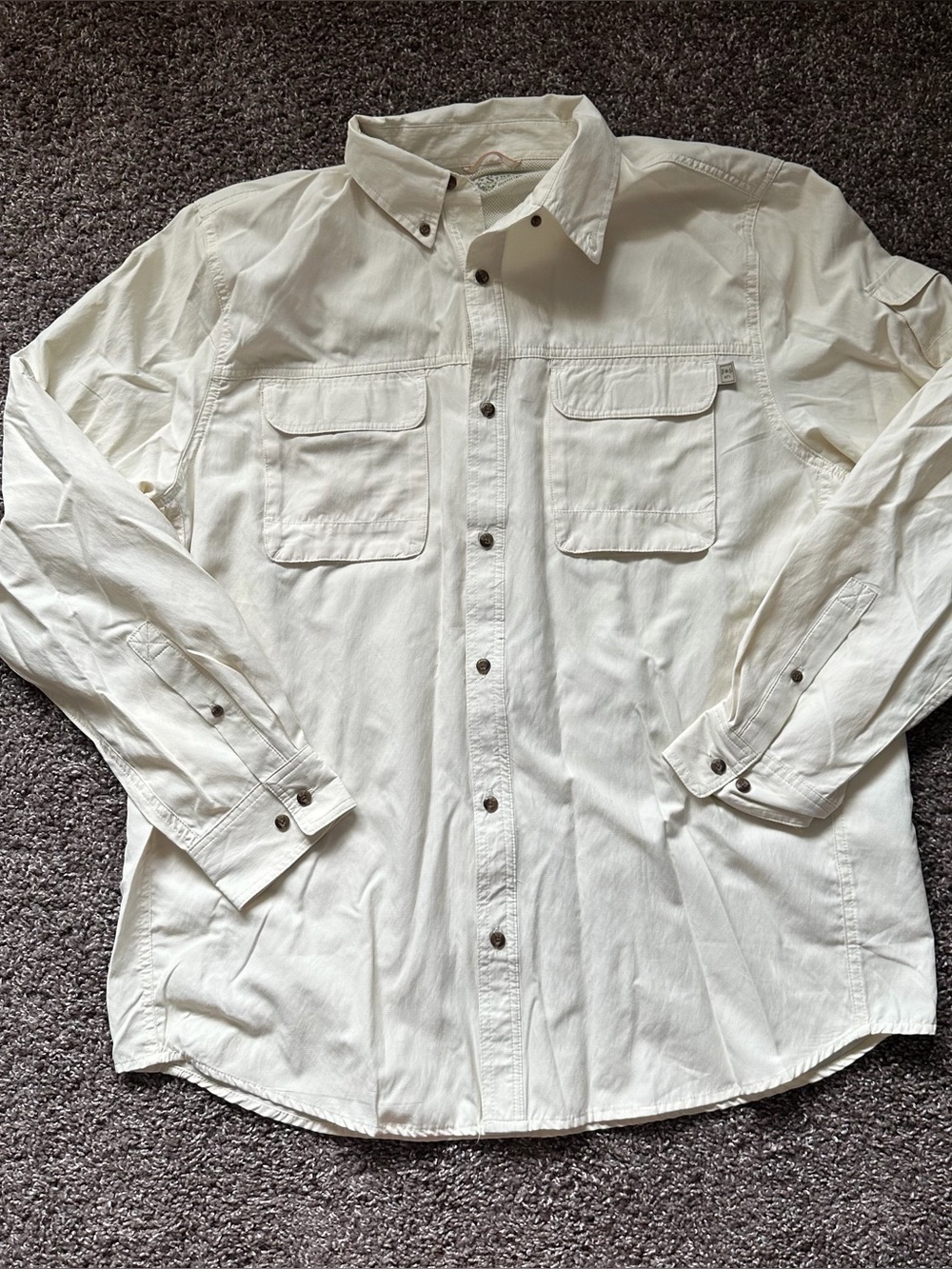 Field & Stream Cream Outdoor Utility Shirt Men’s XL